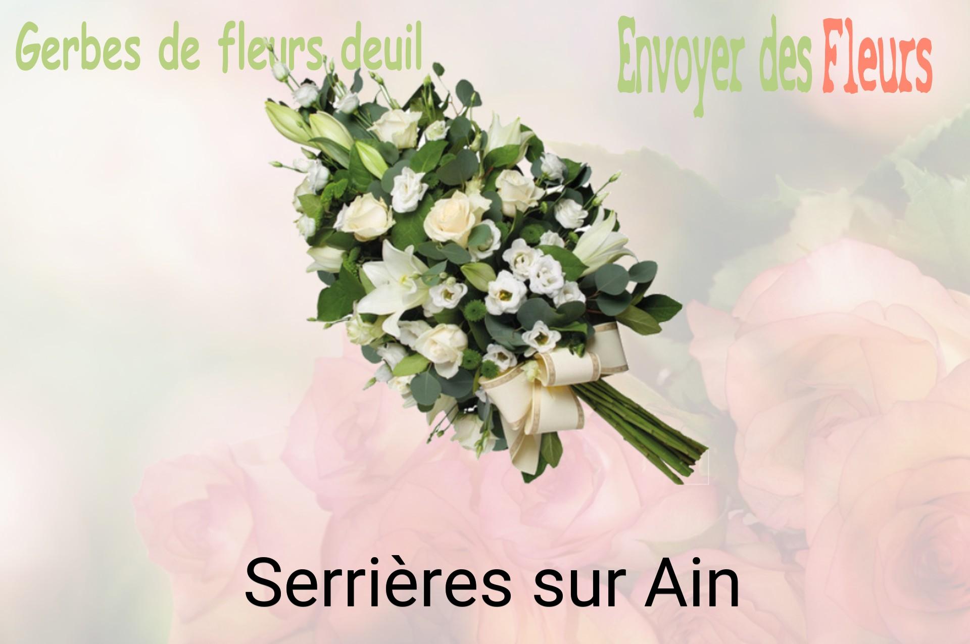 Gerbe de fleurs de deuil livrée à Serrières-sur-Ain